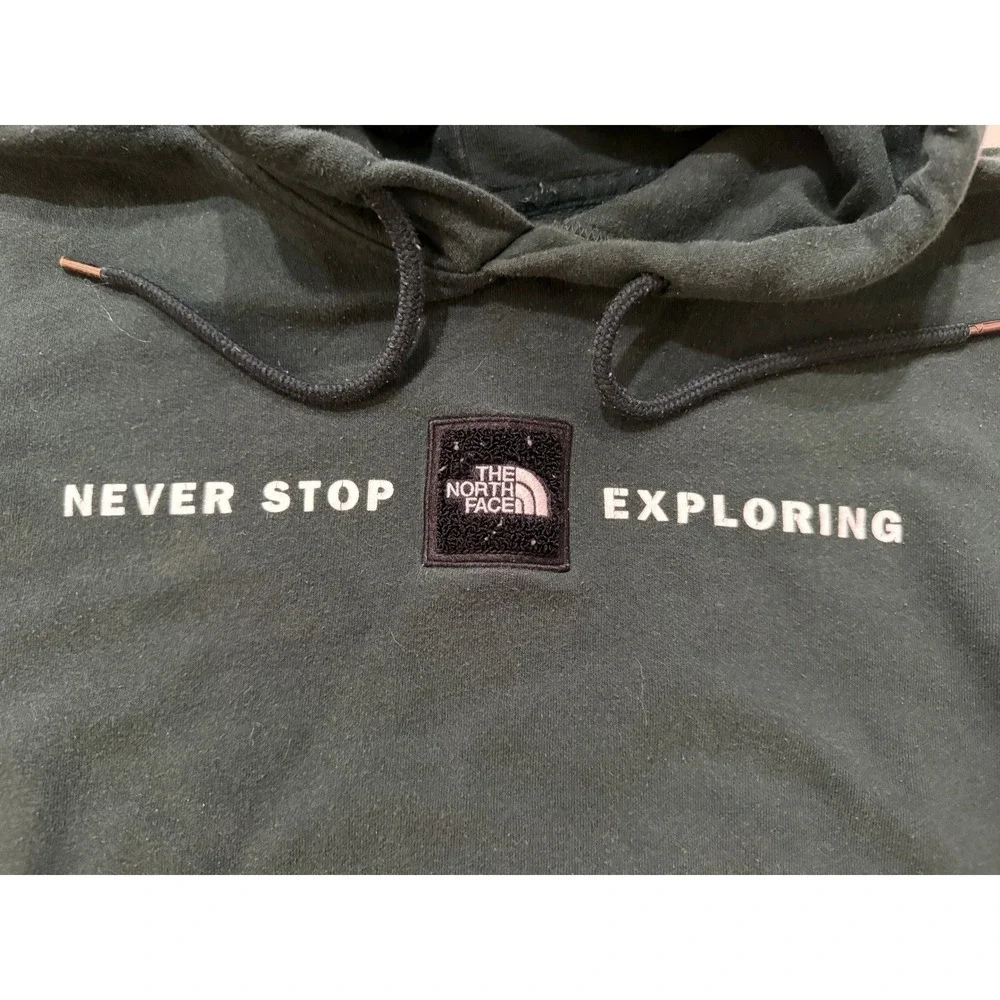The North Face Pullover Hoodie Mens Large‎ Green 3D Patch Outdoor Streetwear